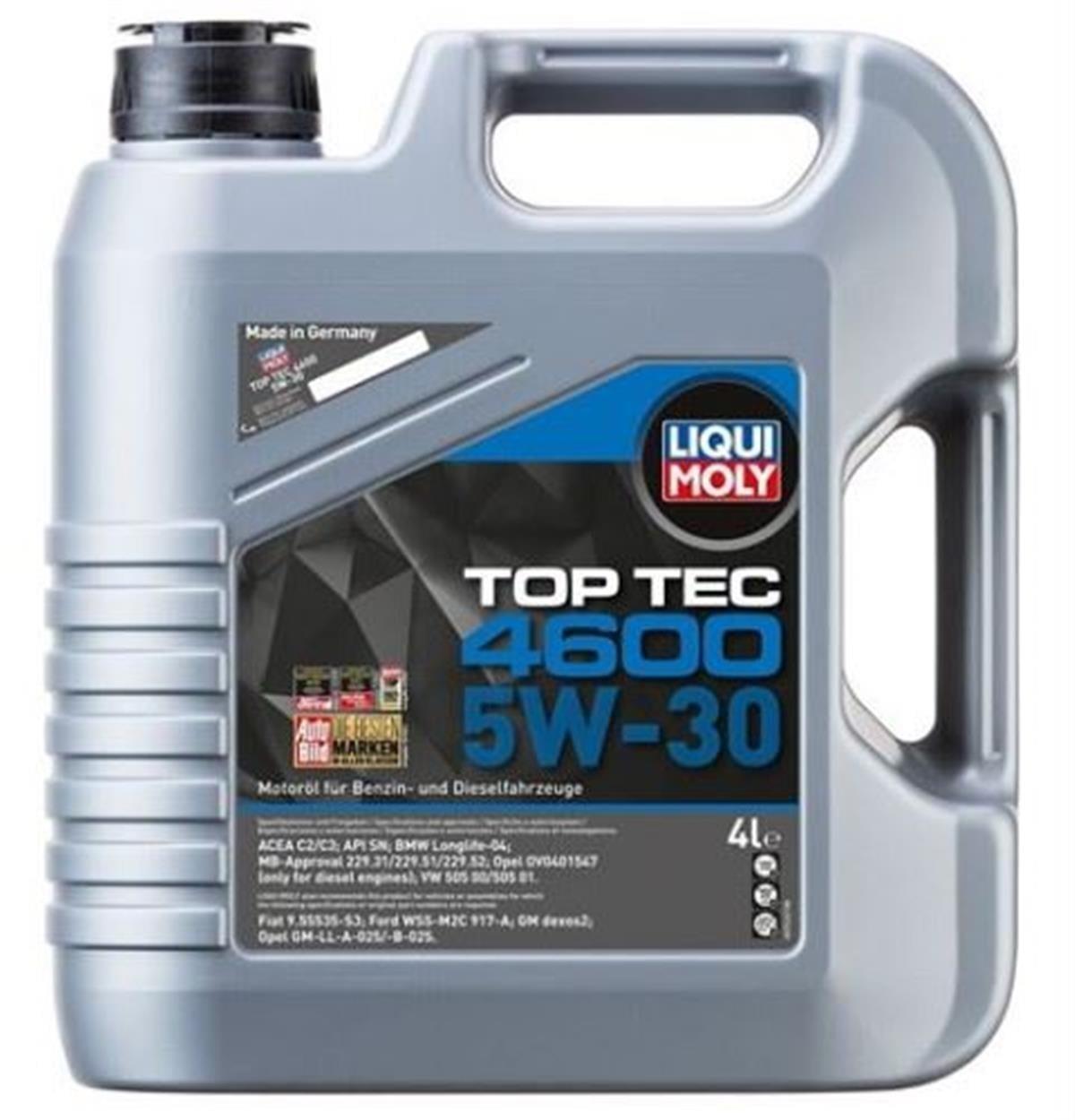 Lıquımoly Motor Yağı 5W-30Tam Sentetik Top Tec 4600 4Litre