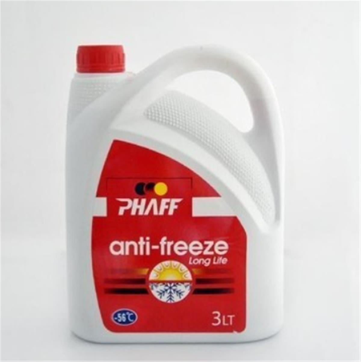 Antifiriz Kırmızı Organik Phaff 3 Litre -56 Derece