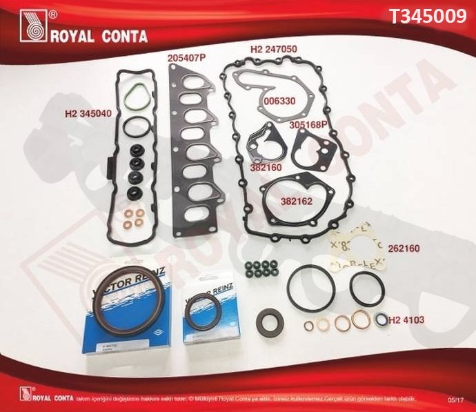 Renault Master Megane Silindir Lastikli Takım Conta SKT Keçeli 1.9 F9Q ROYAL