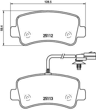 Renault Master III Arka Fren Balatası Tek Teker BREMBO