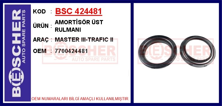 Renault Master 3 Amortisör Ön Rulmanı BESCHER