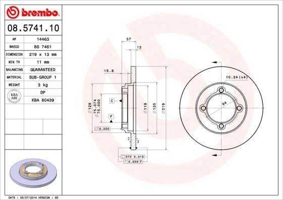 Mazda Ön Standart Fren Diski BREMBO