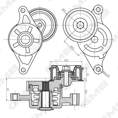 Mazda 3 Alternatör Gergi Rulmanı Kütüklü GMB