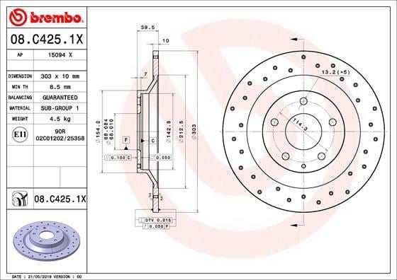 Mazda Ön Arka Fren Diski Xtra BREMBO