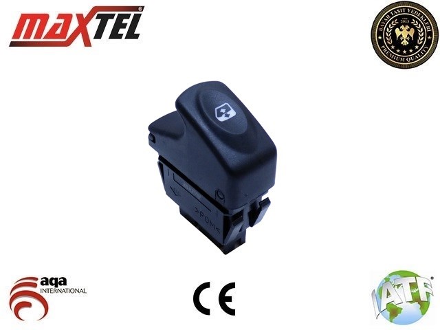 Renault Megane 1 Clio Kangoo Cam Kaldırma Anahtarı Ön Sol 5 Pin Siyah MAXTEL