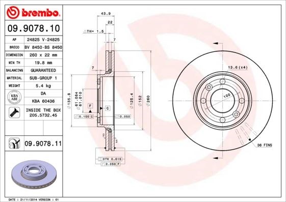 Renault Megane II Ön Fren Aynası Havalı BREMBO
