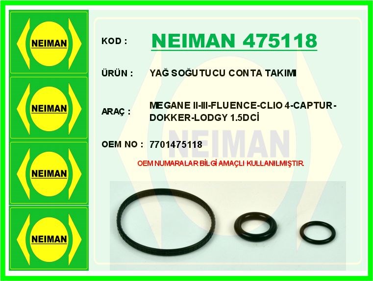 Renault Megane 2 3 Fluence Clio 4 Captur Dokker Lodgy 1.5 DCİ Yağ Soğutucu... BESCHER