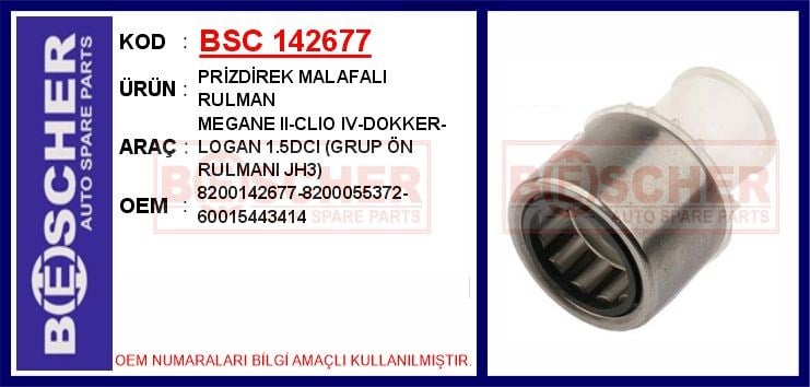 Renault Megane 2 Clio 4 Dokker Logan Prizdirek Malafalı Rulman [2013->] BESCHER
