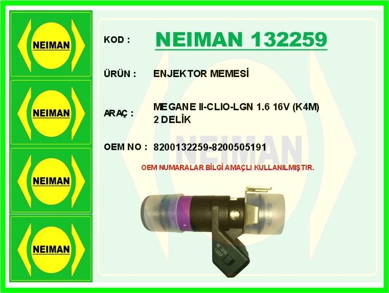 Renault Megane 2 Clio Logan Enjektör Memesi 1.6 16V K4M 2 Delik BESCHER
