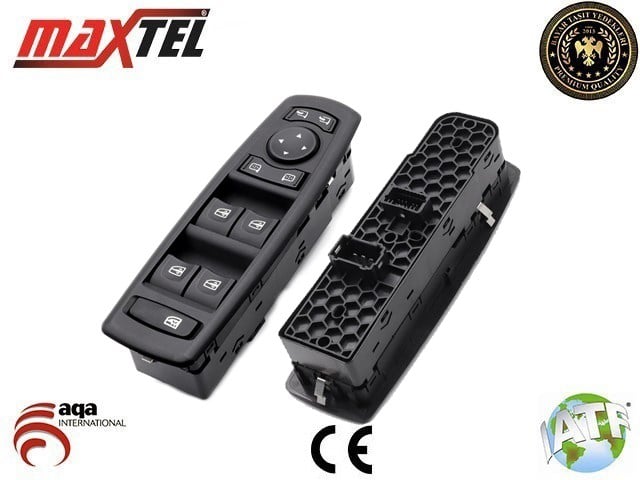 Renault Megane 3 Fluence 3 Cam Kaldırma Anahtarı 19 Pin Siyah Sol Dörtlü MAXTEL