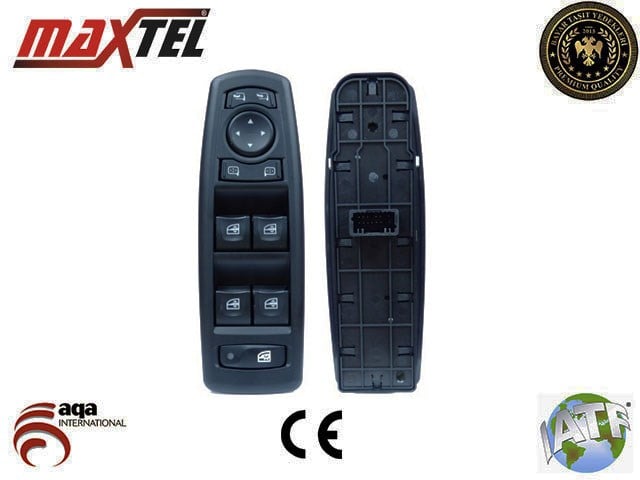 Renault Megane 3 Latitude Cam Kaldırma Anahtarı Sol 13 Pin Kasalı MAXTEL
