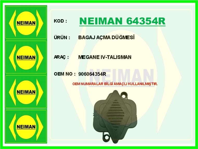 Renault Megane 4 Talisman Bagaj Açma Düğmesi BESCHER