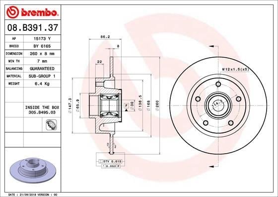 Renault Megane IV Arka Fren Diski BREMBO