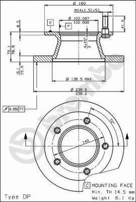 Mercedes-Benz Ön Fren Diski Standard BREMBO