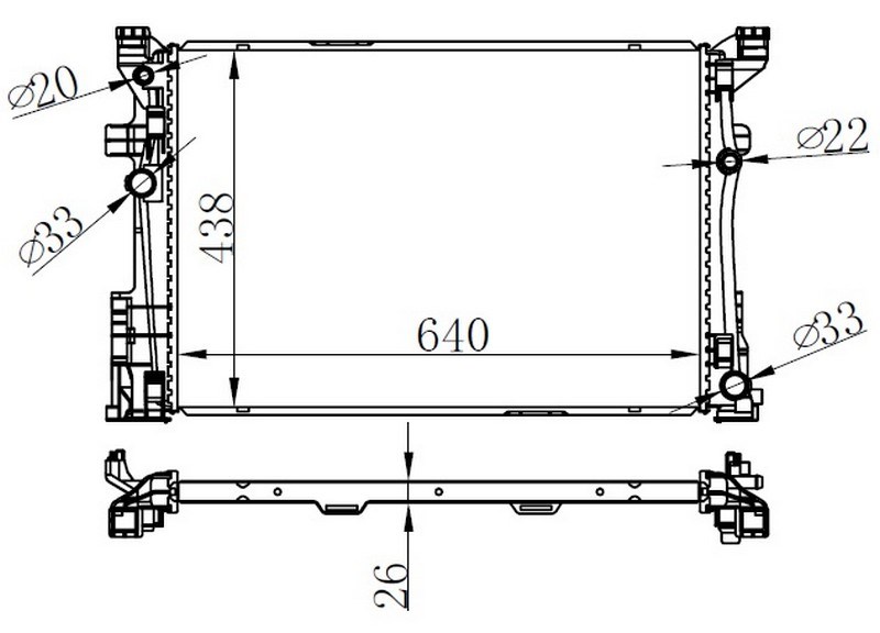 Mercedes W176 W246 C117 X117 X156 Motor Su Radyatörü ORIS