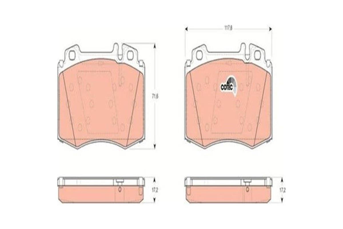 Mercedes C E S Ml Ön Fren Balatası Trw Wva 23271 0034204420