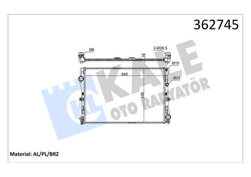 Mercedes W205 Motor Su Radyatörü KALE-RADYATOR
