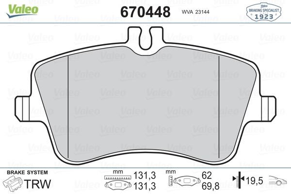 Mercedes W202 W203 CL203 C209 R171 Ön Fren Balatası VALEO