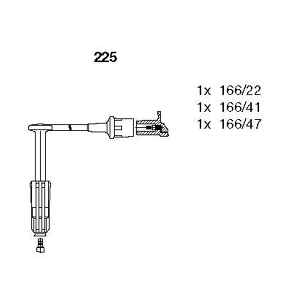 Mercedes M104 W124 S124 C124 W202 W210 Ateşleme Kablosu Seti 0300890641