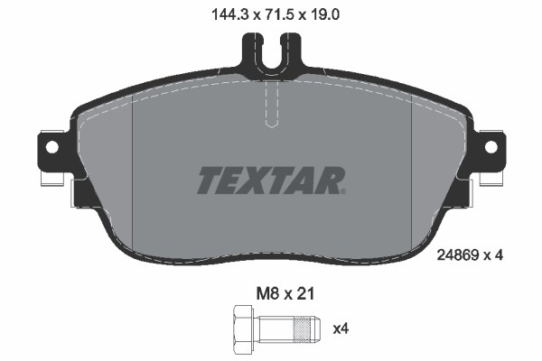 Mercedes W176 W246 C117 X117 X156 Ön Fren Balatası TEXTAR