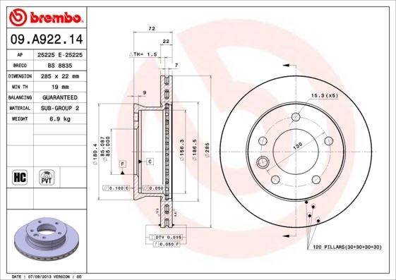 Mercedes Sprinter B903 Ön Fren Diski BREMBO