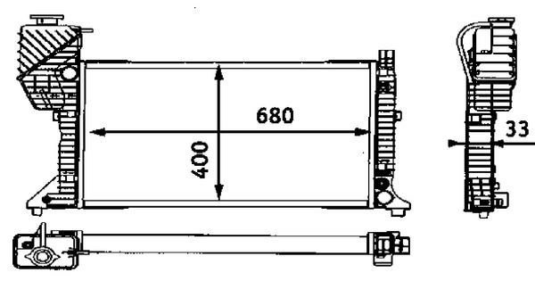 Mercedes Sprinter B901 B904 Motor Su Radyatörü [Klimasız] MAHLE
