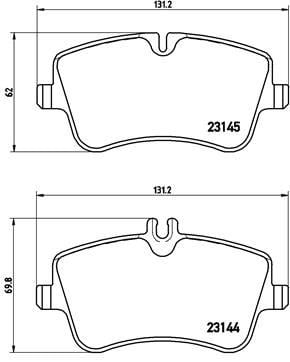 Mercedes W202 W203 C209 R171 Ön Fren Balatası BREMBO