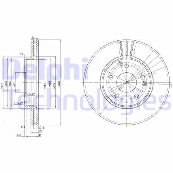 Mercedes W203 Ön Fren Diski DELPHI