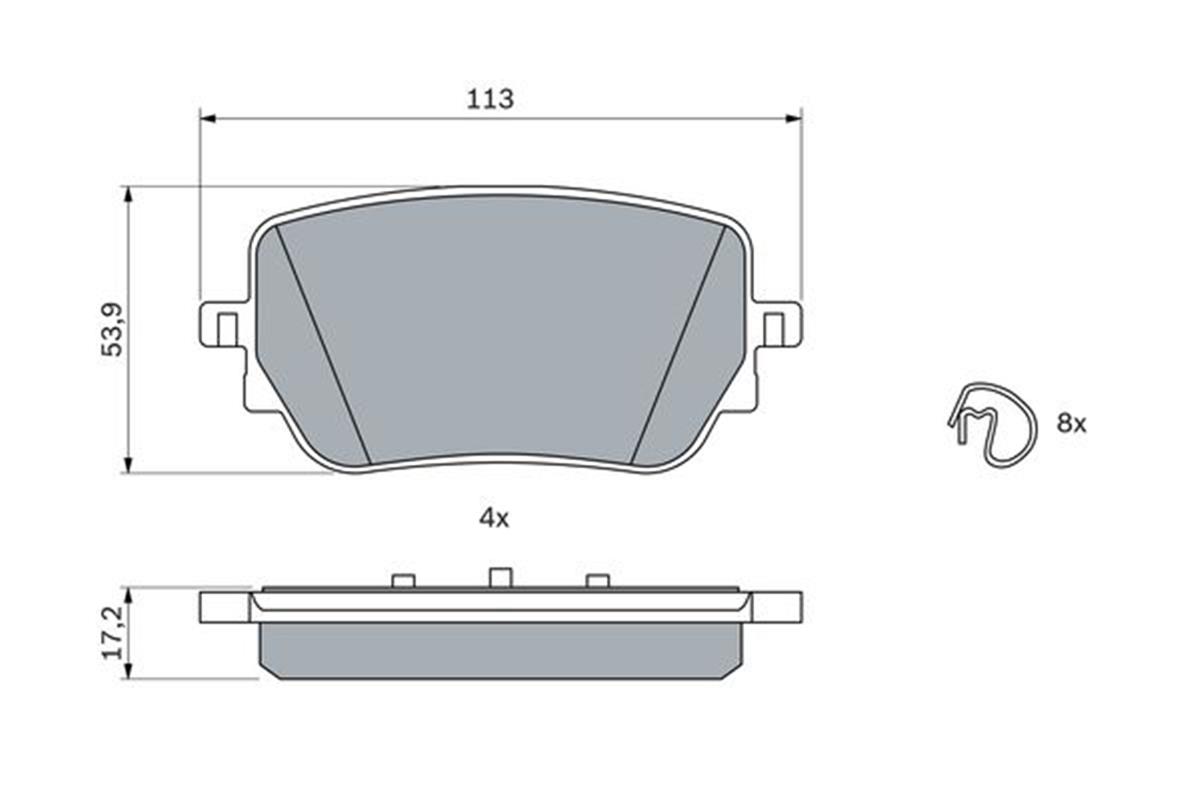 Mercedes W177 V177 W247 C118 X118 H247 X247 Arka Fren Balatası A0004201706-A0004205803