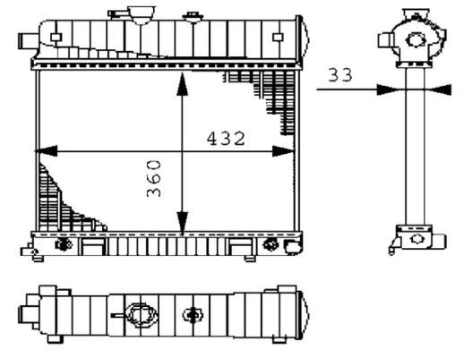 Mercedes M111 W202 S202 W210 S210 Klimasız Motor Su Radyatörü MAHLE