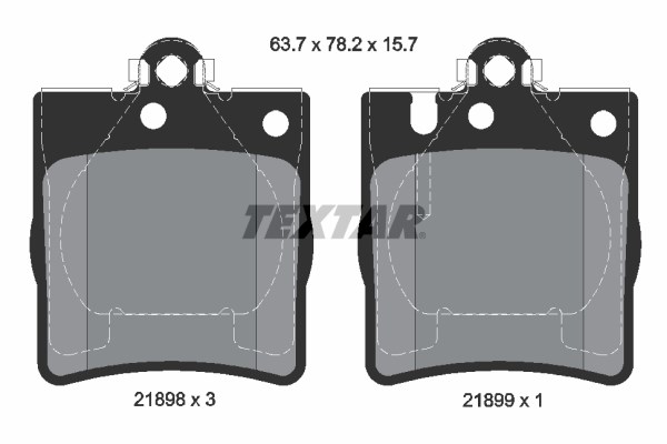 Mercedes W203 CL203 C209 W210 R171 Arka Fren Balatası TEXTAR