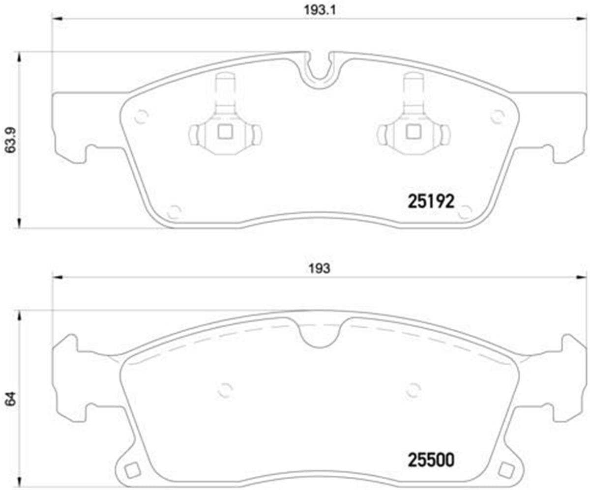 Mercedes W166/W292 Ön Fren Balatası Brembo 64203820