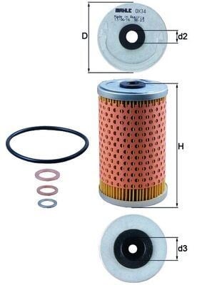 Mercedes W201 W123 S123 C123 W460 W461 W463 B601 B602 Yağ Filtresi MAHLE