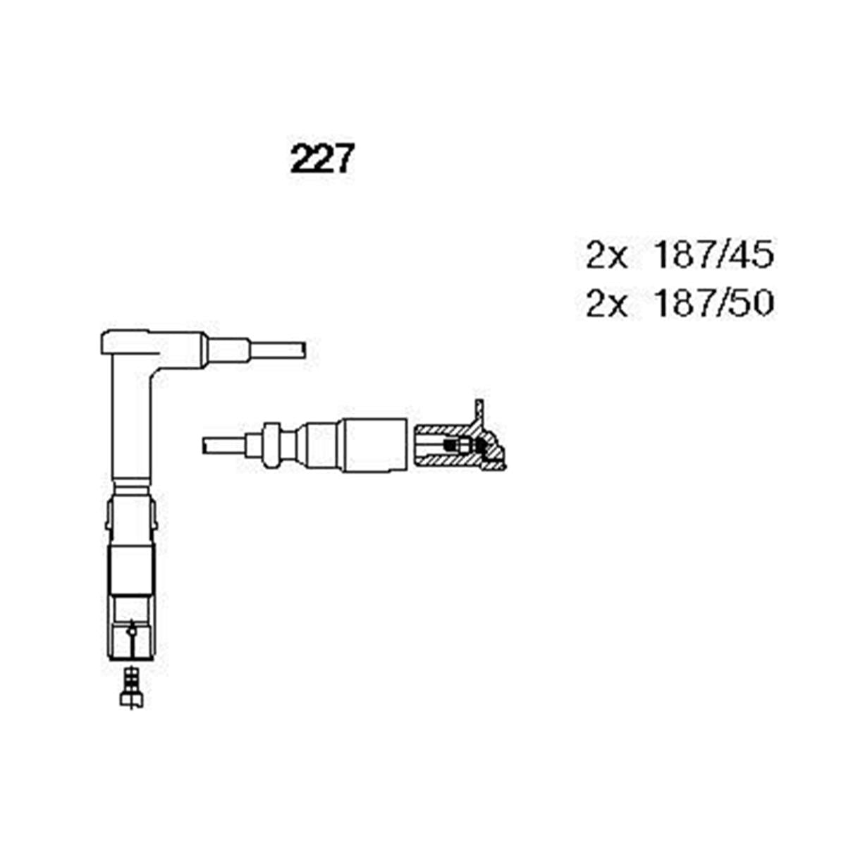 Mercedes M111 W202 W124 S124 C124 Ateşleme Kablosu Seti A1111500615