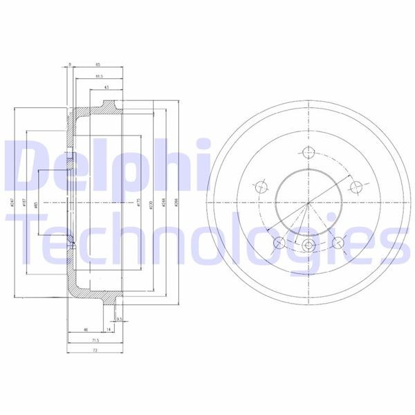 Mercedes 207 208 209 210 409 410 Arka Fren Kampanası DELPHI