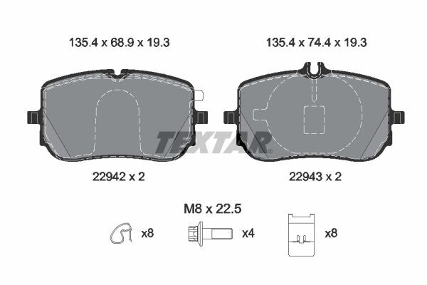 Mercedes Ön Fren Balatası W177 V177 W247 C118 X118 H247 X247 TEXTAR