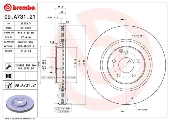 Mercedes W203 Ön Fren Diski BREMBO