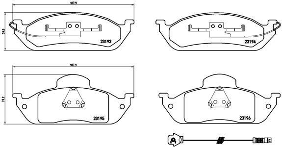 Mercedes ML-Class W163 Ön Fren Balatası BREMBO