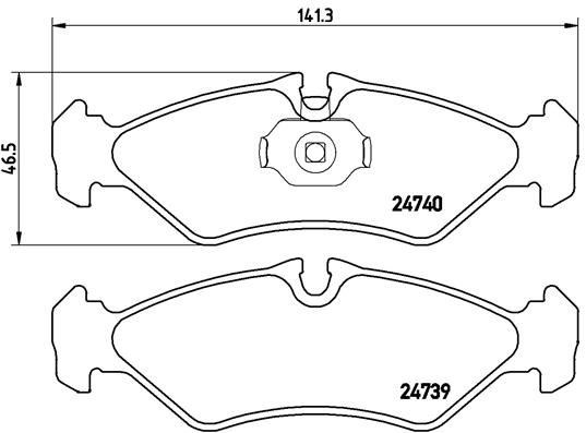 Mercedes Sprinter Arka Fren Balatası Kulaklı Küçük Tip BREMBO