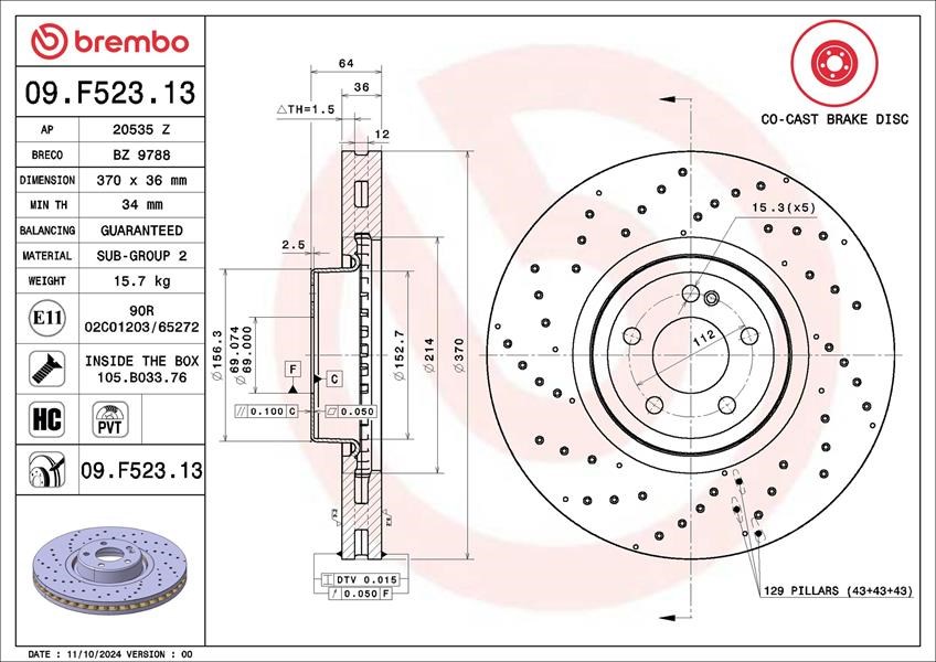 Lexus LX Mercedes C-Class CLE E-Class GLC Fren Diski BREMBO