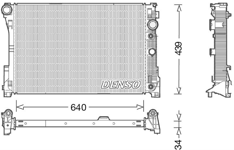 Mercedes W204 S204 C204 C218 X218 W212 S212 C207 A207 X204 Motor Su Radyatörü DENSO