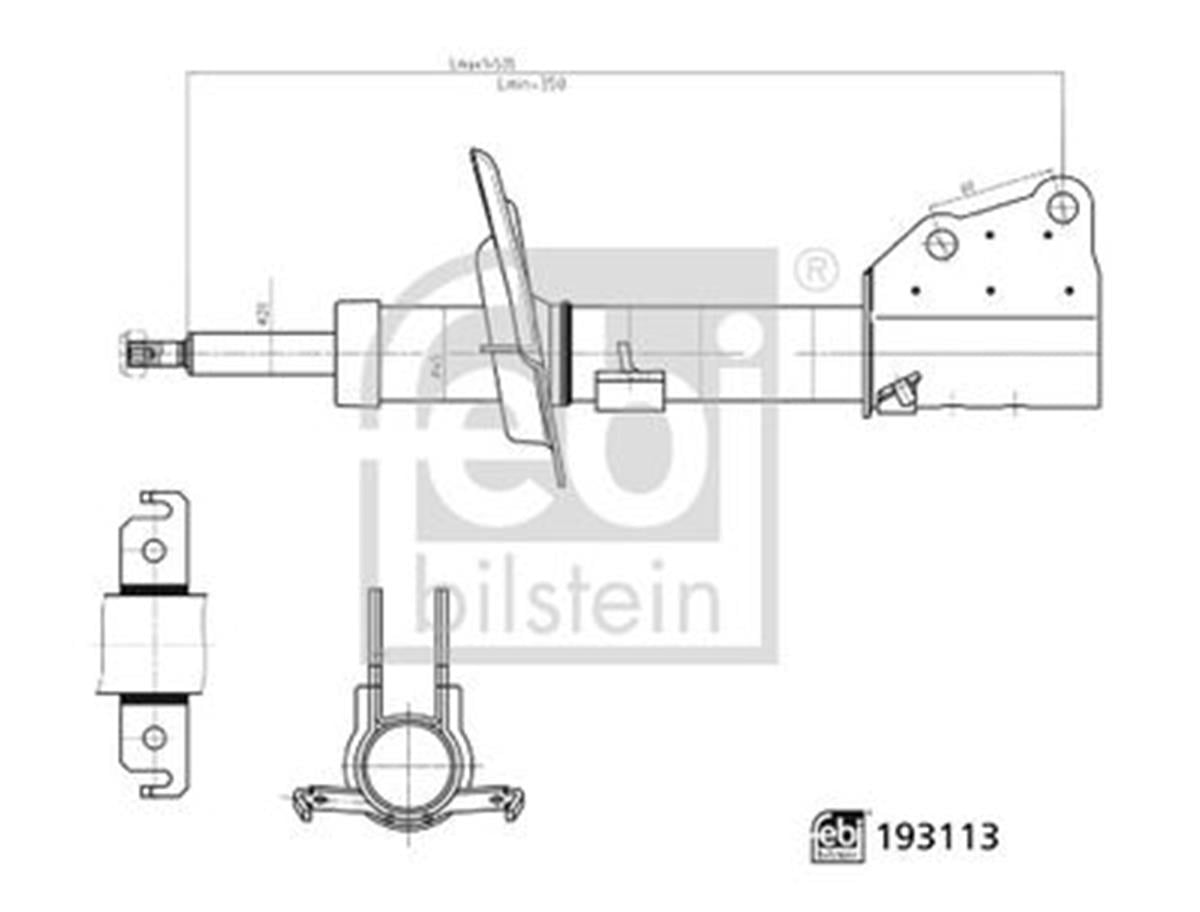 Mercedes Citan Renault Kangoo 3 Amortisör Ön Gazlı Kısa 27Mm A4153200413-8200591289
