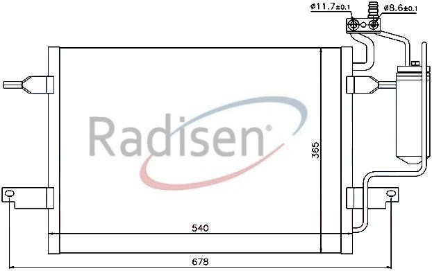 Opel Meriva A Klima Radyatörü 1.4i 16V 1.6i 16V 1.7CDTI 16V 1.8i 16V RADISEN