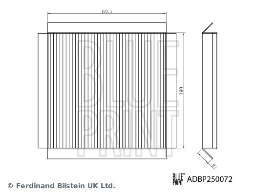 MG 3 Kabin Filtresi BLUEPRINT