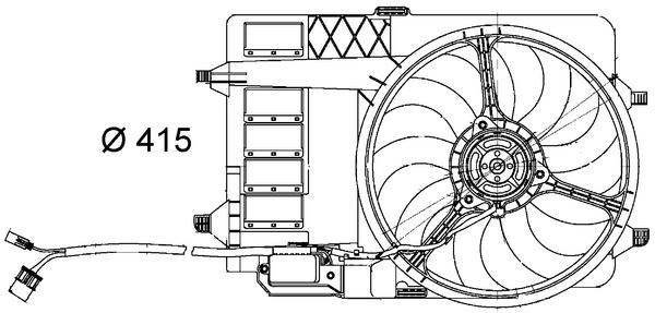 Mini R50 R53 Radyatör Fanı Komple MAHLE