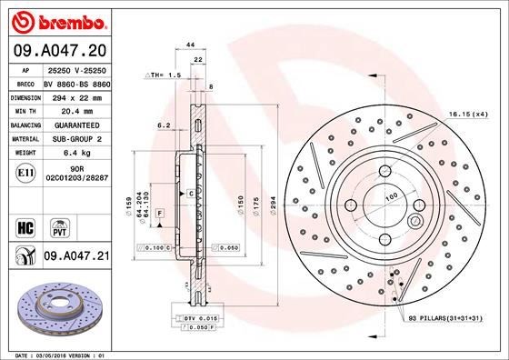 Mini Ön Fren Diski UV Kaplamalı BREMBO