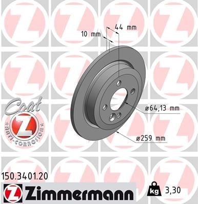 Mini R50 R52 R53 R55 R56 R58 R59 Arka Fren Diski ZIMMERMANN