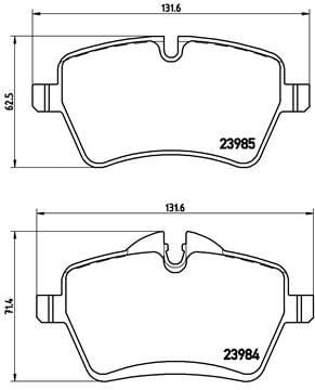 Mini R50 R52 R53 R55 R56 R57 R59 Ön Fren Balatası BREMBO