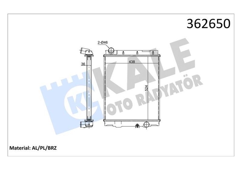 Mitsubishi Canter 711 3.0D Su Radyatörü KALE-RADYATOR