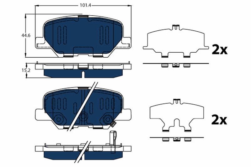 Outlander III Arka Disk Balata Elektrikli Araçlar İçin TRW